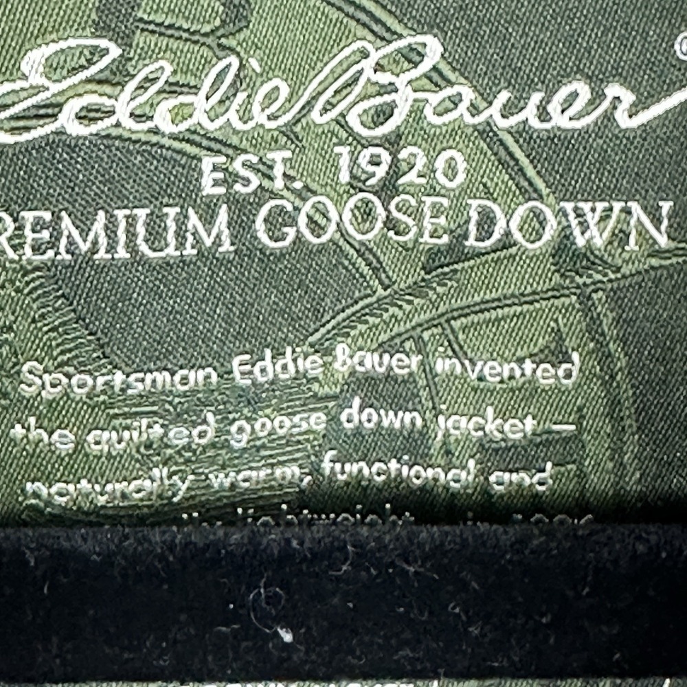 Eddie Bauer Premium Goose Down Puffer Vest Women Large Faux Fur Full Zip Beige - Picture 7 of 9